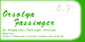 orsolya fassinger business card
